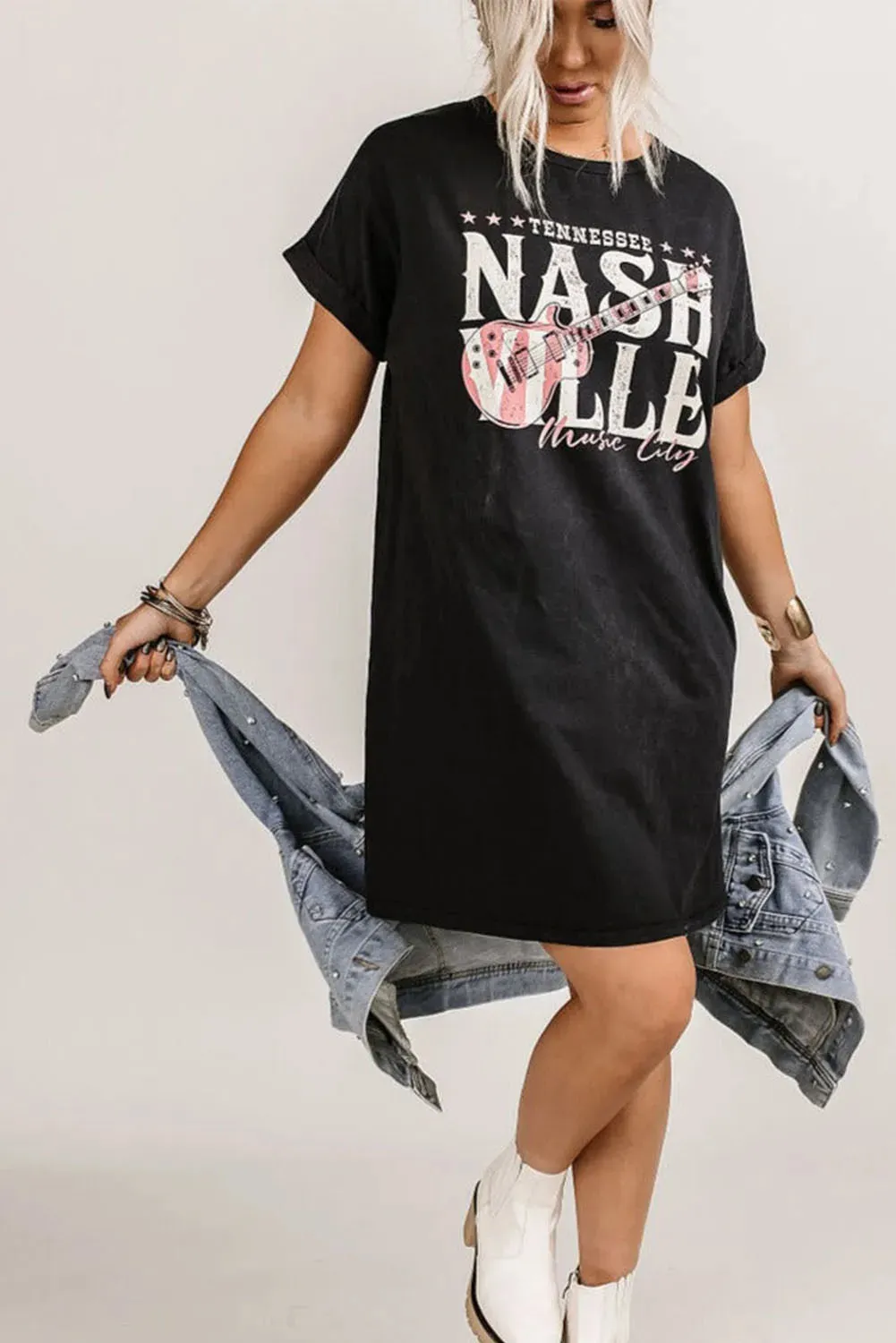 Nashville Music City T-Shirt Dress