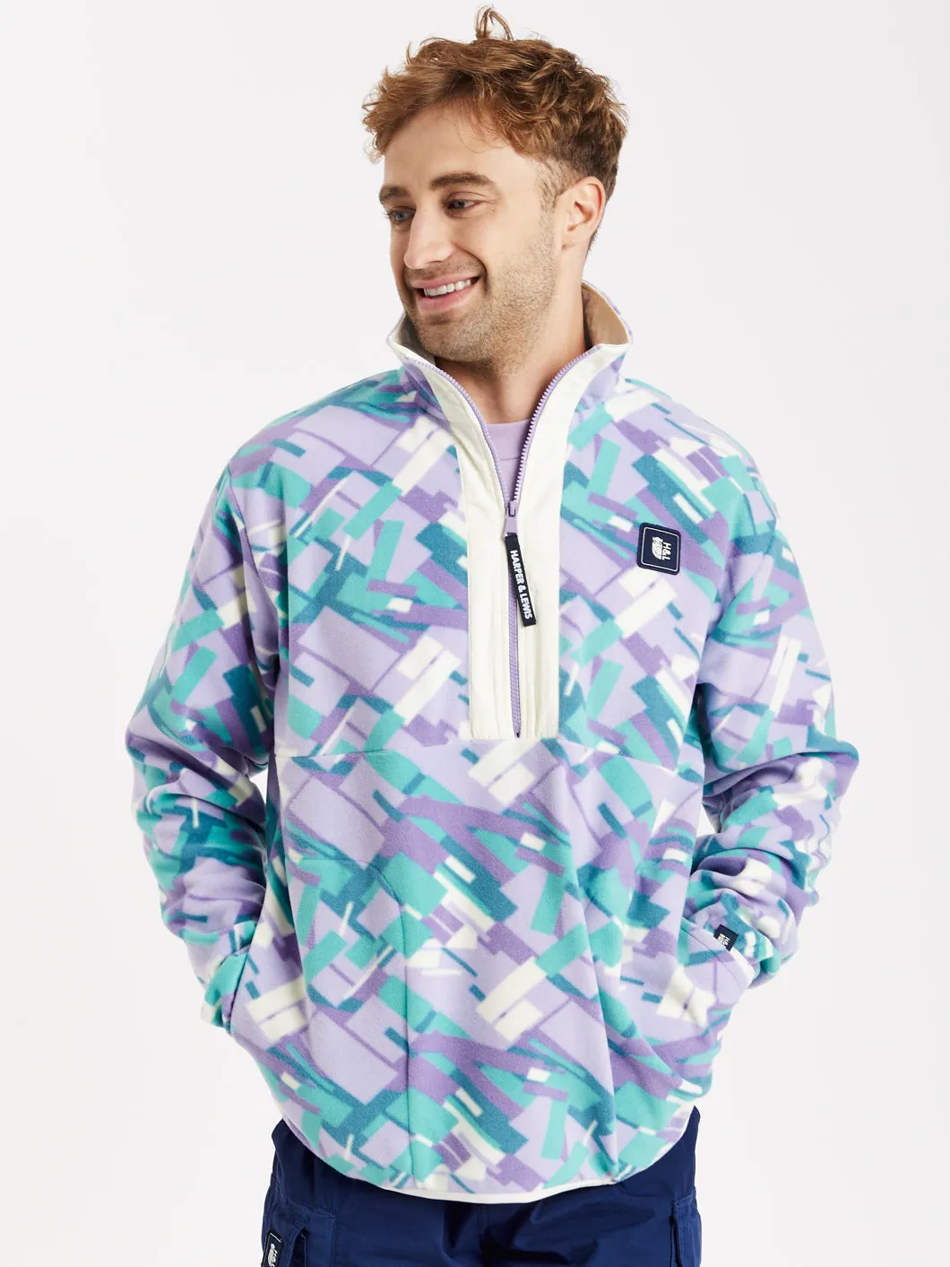 Neve Retro Pattern 1/2 Zip Fleece