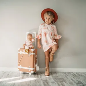 Organic Ruffle Dress | Pink Sand