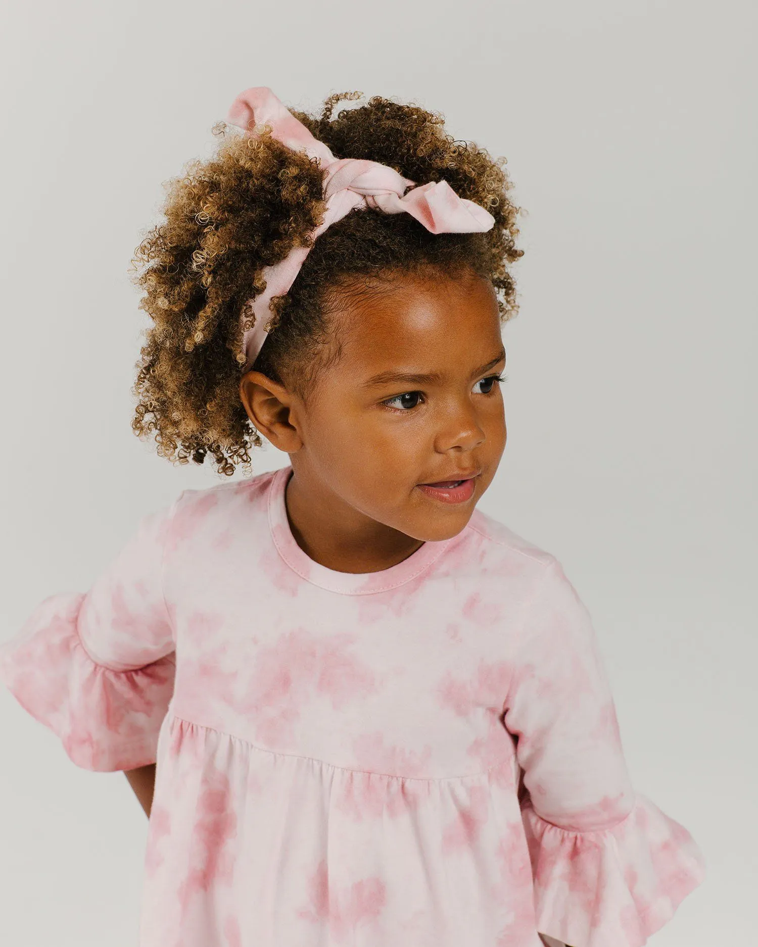 Organic Ruffle Dress | Pink Sand