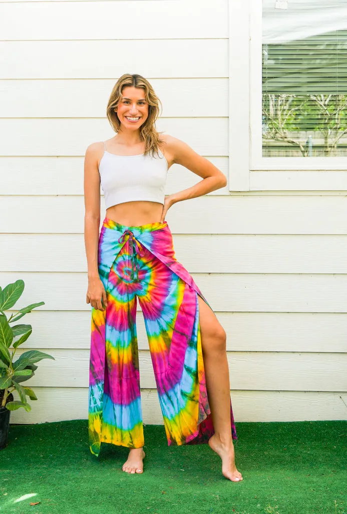 P9896- Hand Dyed Palazzo Wrap Pants