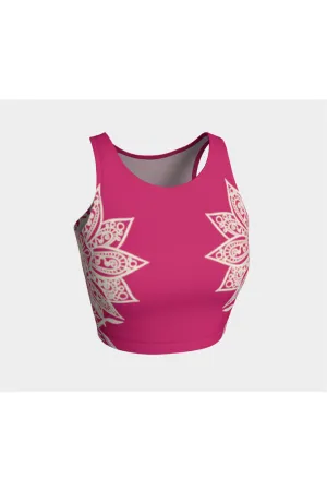 Pink Peacock Mandala Athletic Top