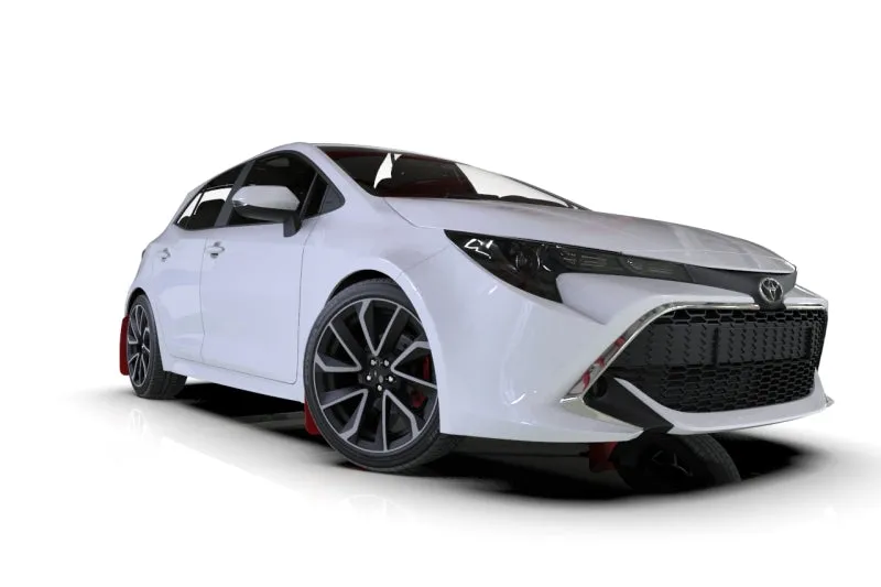 Rally Armor White UR Mud Flaps w/Black Logo | 2019  Toyota Corolla Hatchback