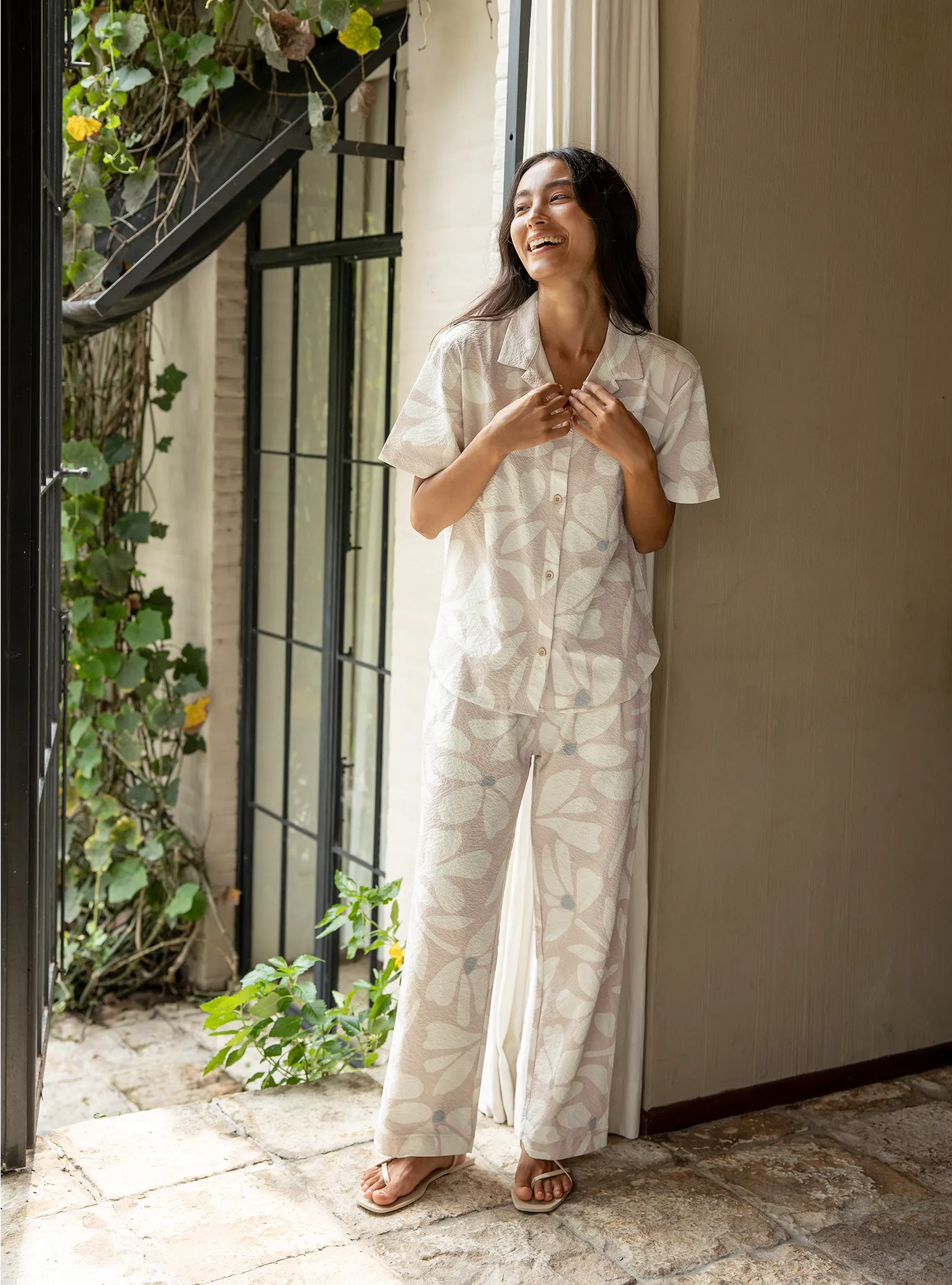 Resort Pants (Seersucker Field Cream)