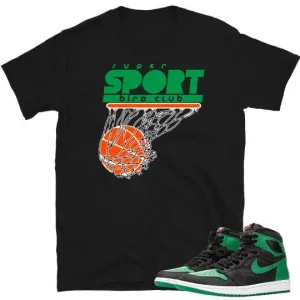 Retro 1 Pine Green shirt