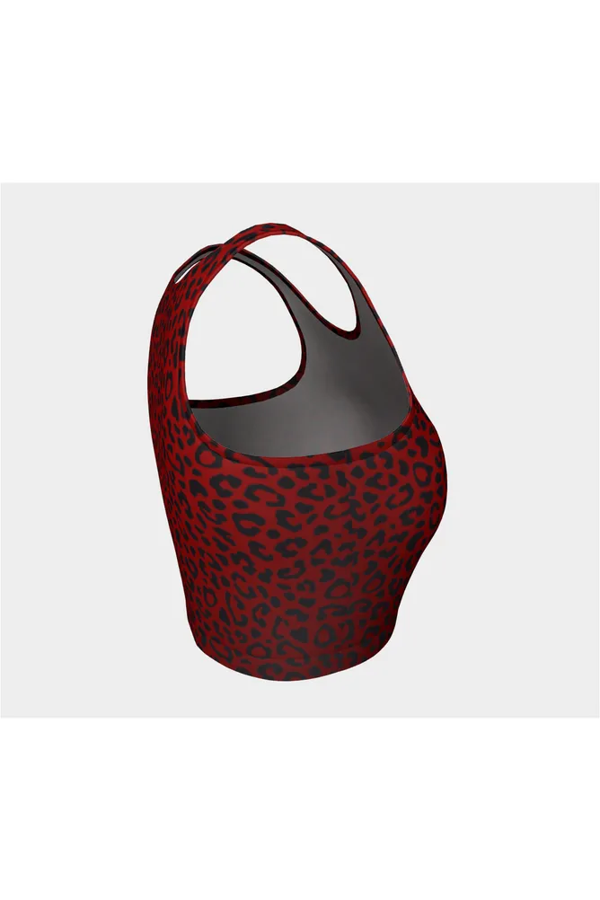 Rosy Red Leopard Athletic Top