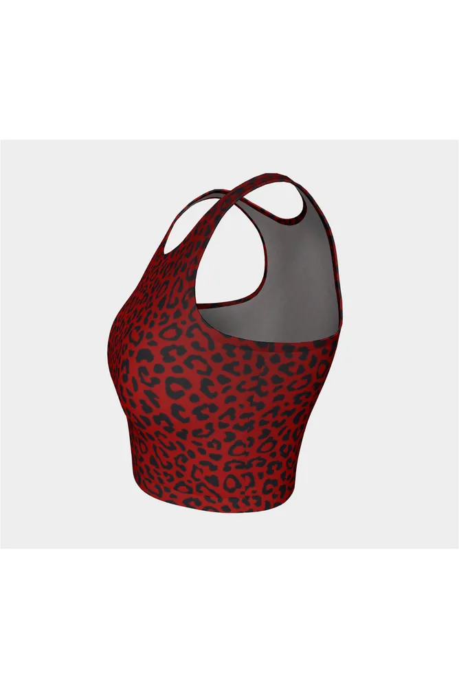 Rosy Red Leopard Athletic Top