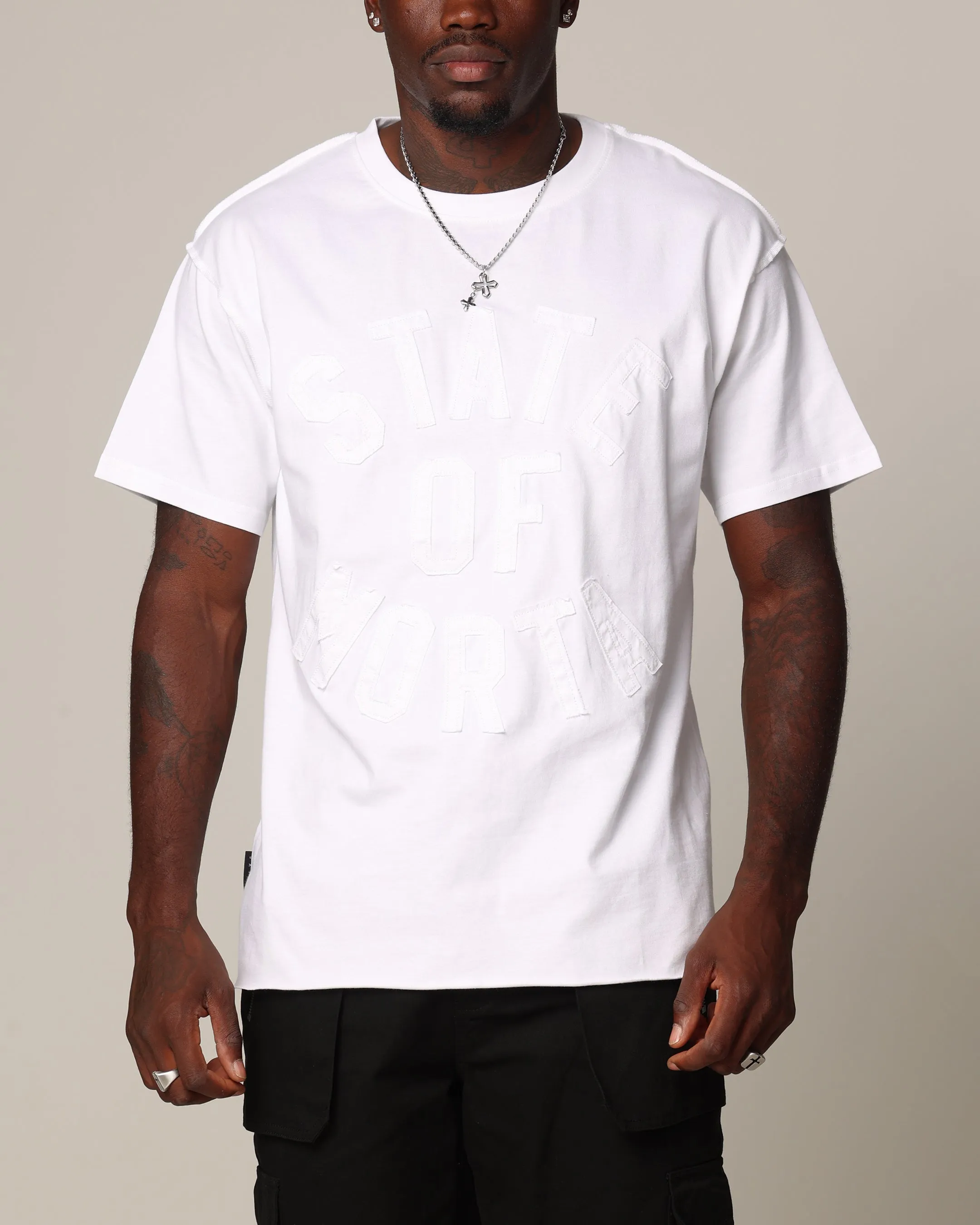 Saint Morta State Of Morta Appliqué T-Shirt White