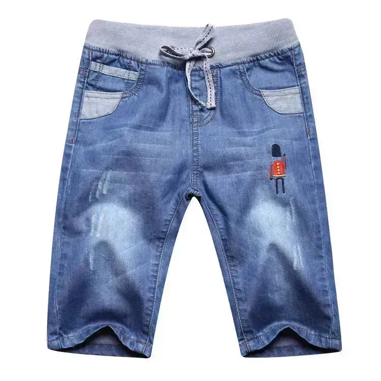 Simple And Versatile Casual Boys' Denim Capris Denim Pant Trouser for boys