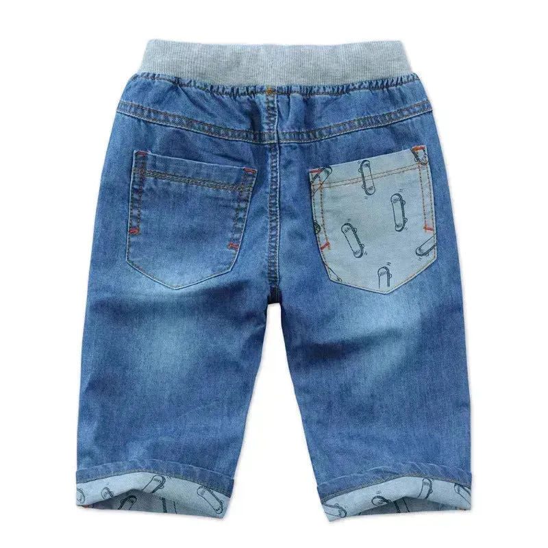 Simple And Versatile Casual Boys' Denim Capris Denim Pant Trouser for boys