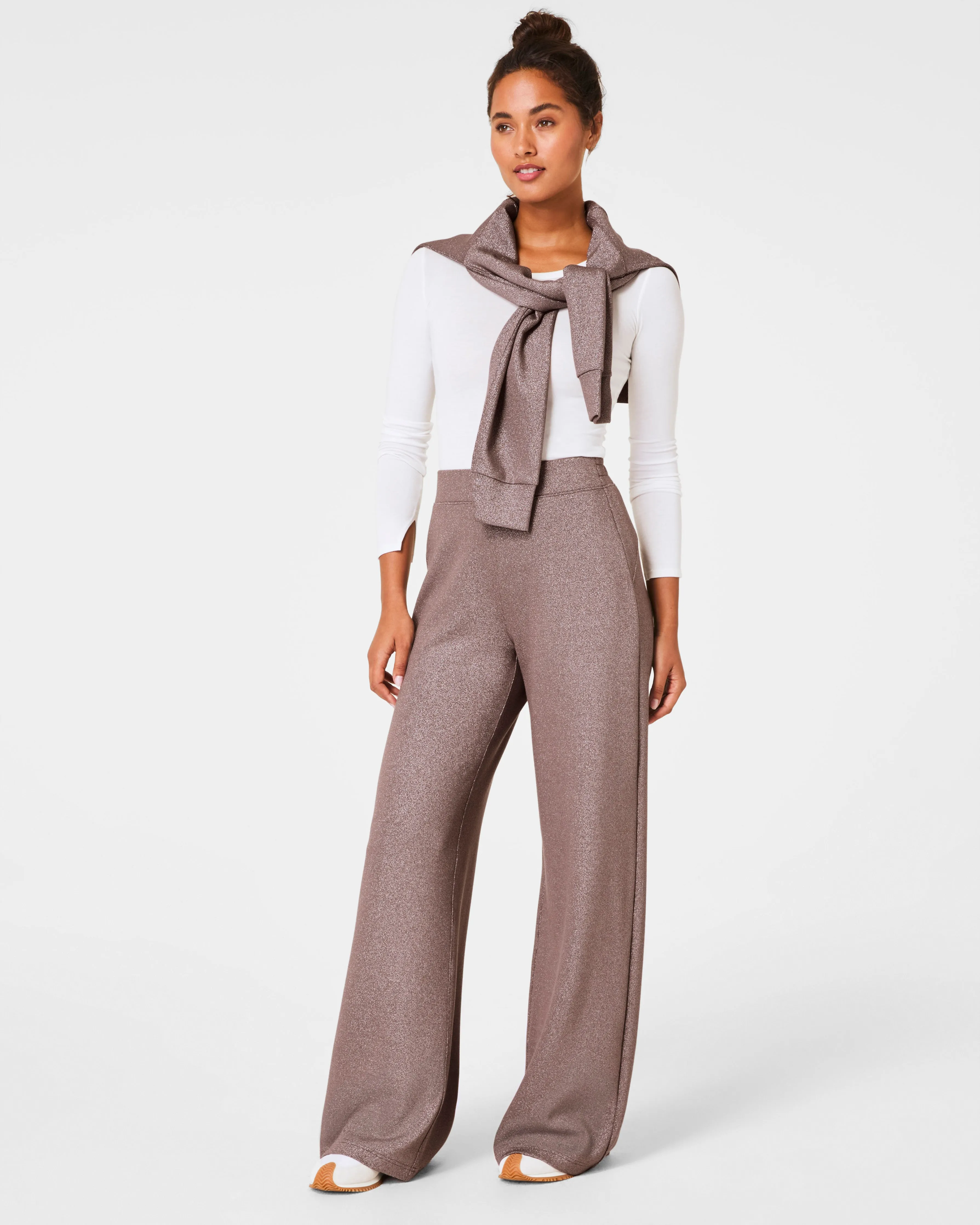 SPANX® AirEssentials Wide Leg Pant with Shimmer