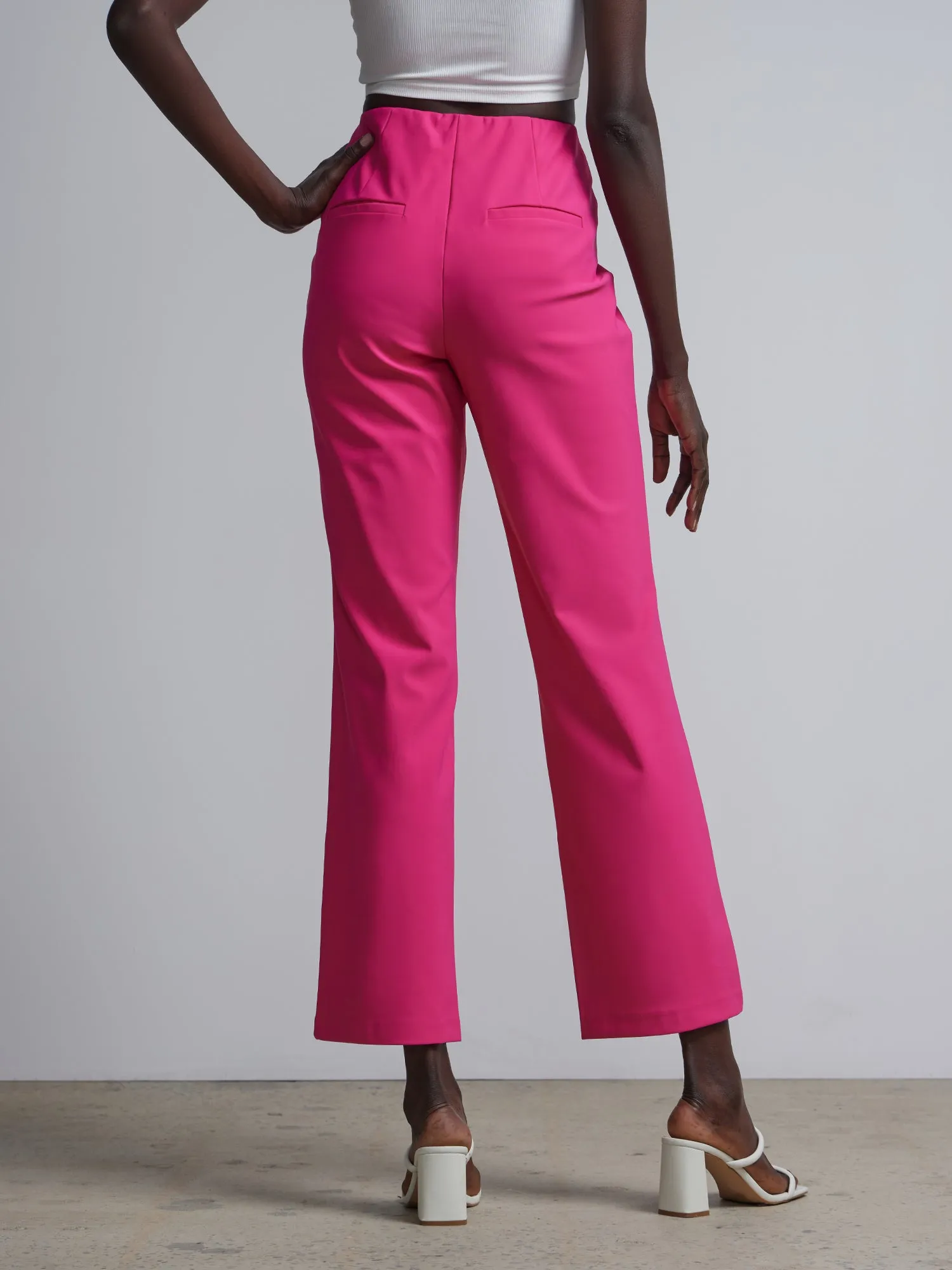 Straight Leg High Rise Pants