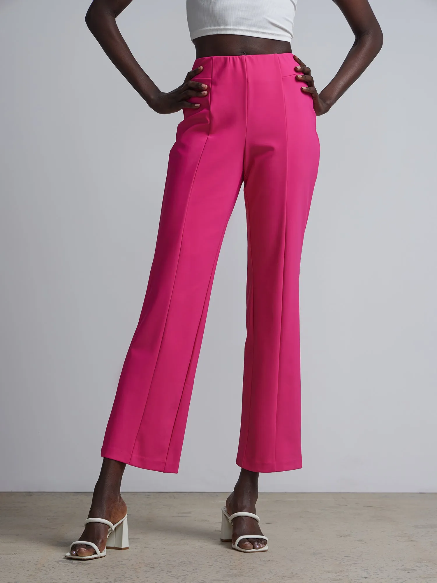 Straight Leg High Rise Pants