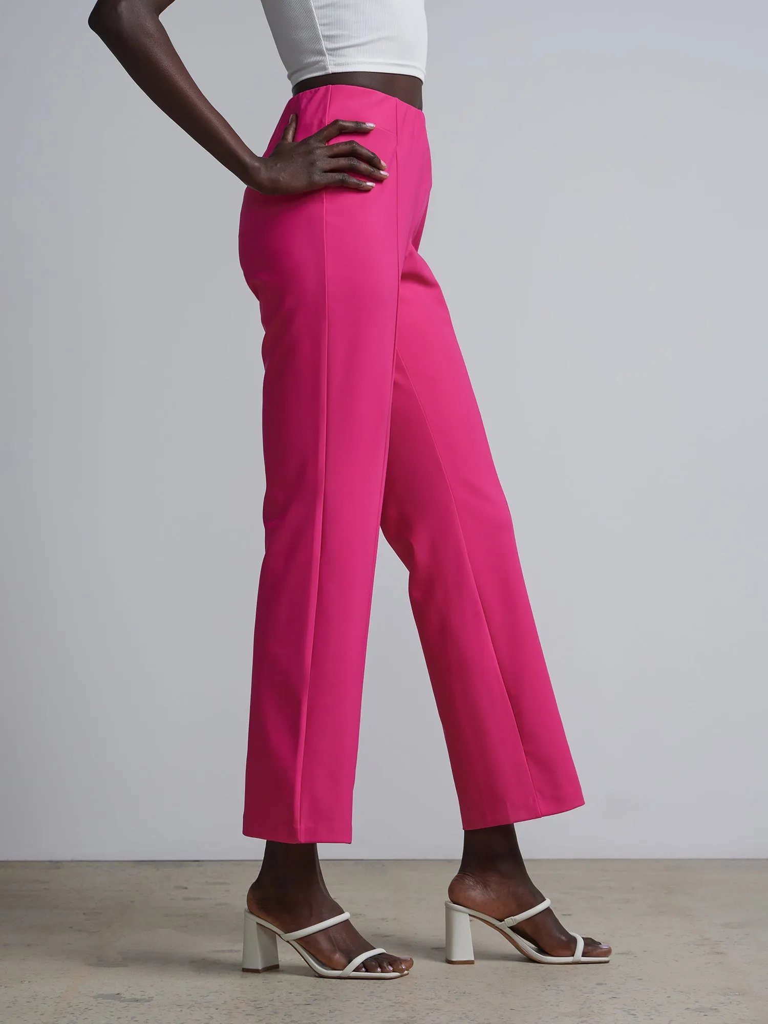 Straight Leg High Rise Pants