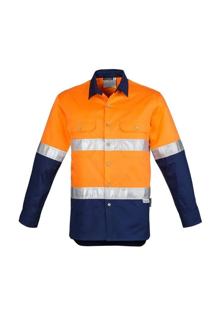 SYZMIK Men’s Hi-Vis Spliced Hoop Taped Industrial Shirt ZW123