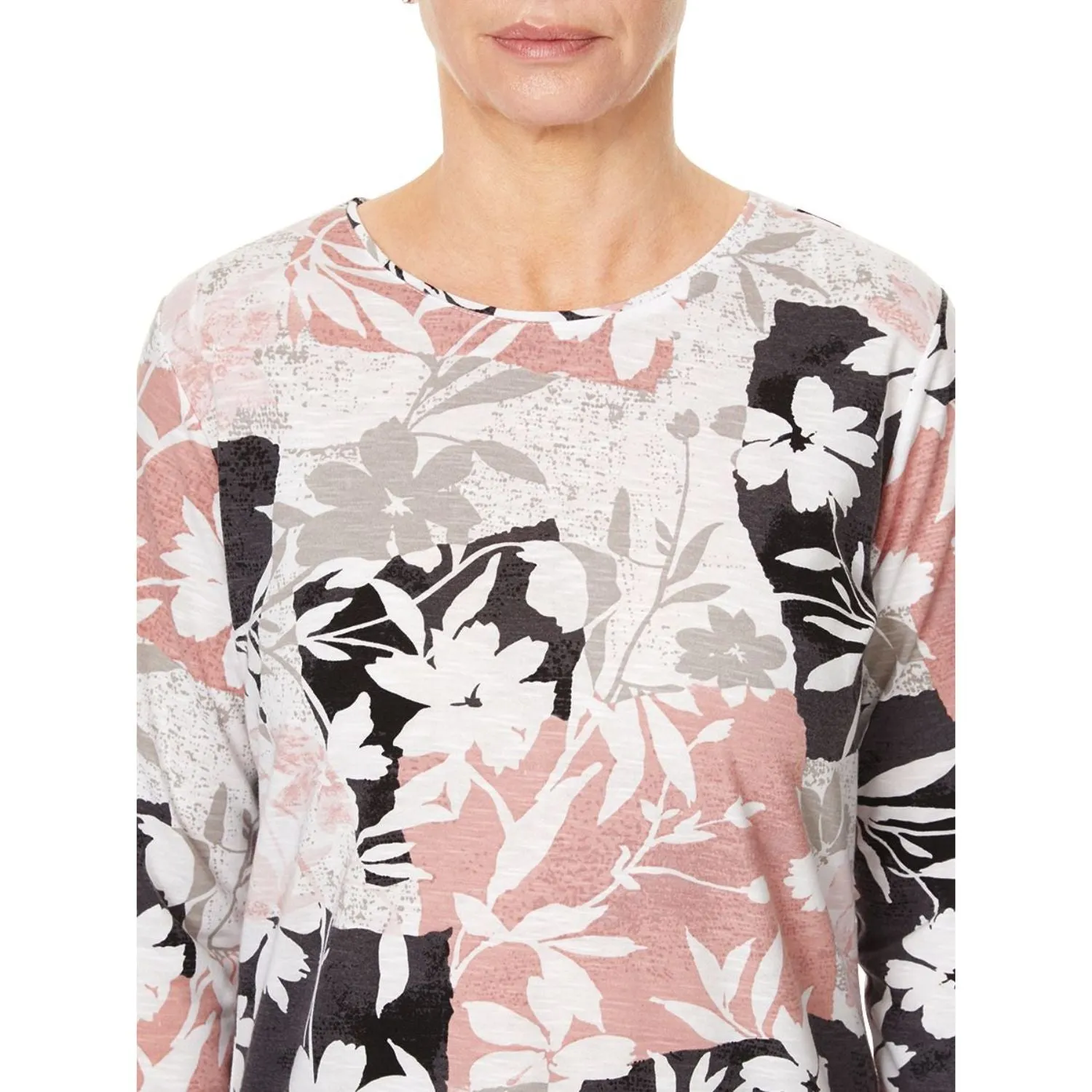 TIGI 18/20 Patchwork Floral All Over Print Top