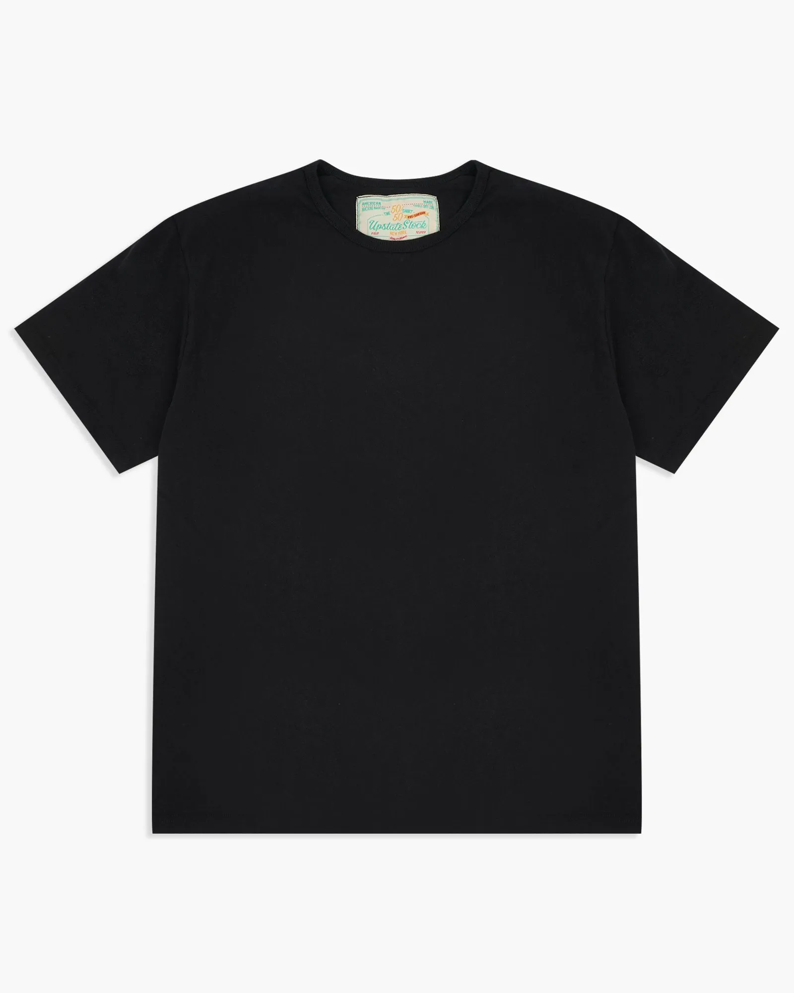 Upstate Stock 50/50 Upcycled Cotton Classic Tee - Piece Dyed Black