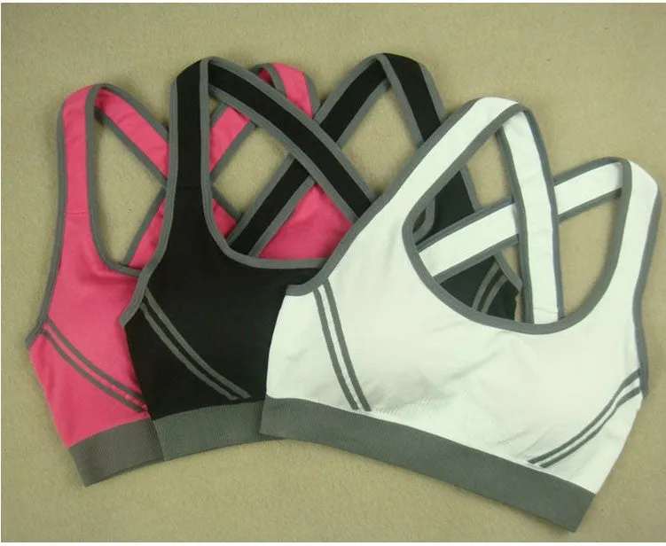 Women Yoga Athletic Sports Bras Crop Bra Tops Seamless Racerback