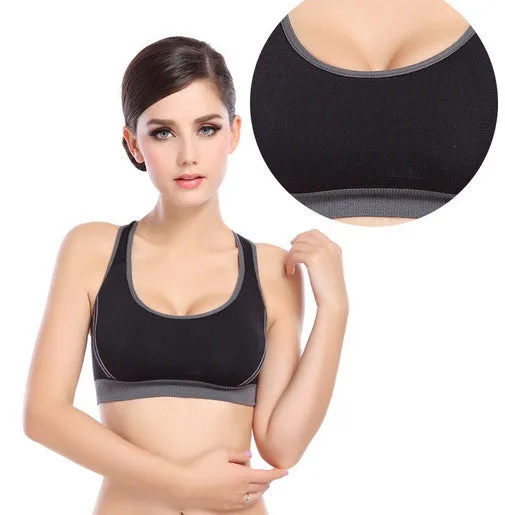 Women Yoga Athletic Sports Bras Crop Bra Tops Seamless Racerback