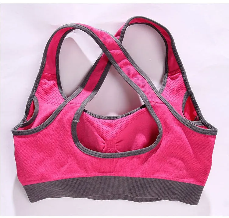 Women Yoga Athletic Sports Bras Crop Bra Tops Seamless Racerback