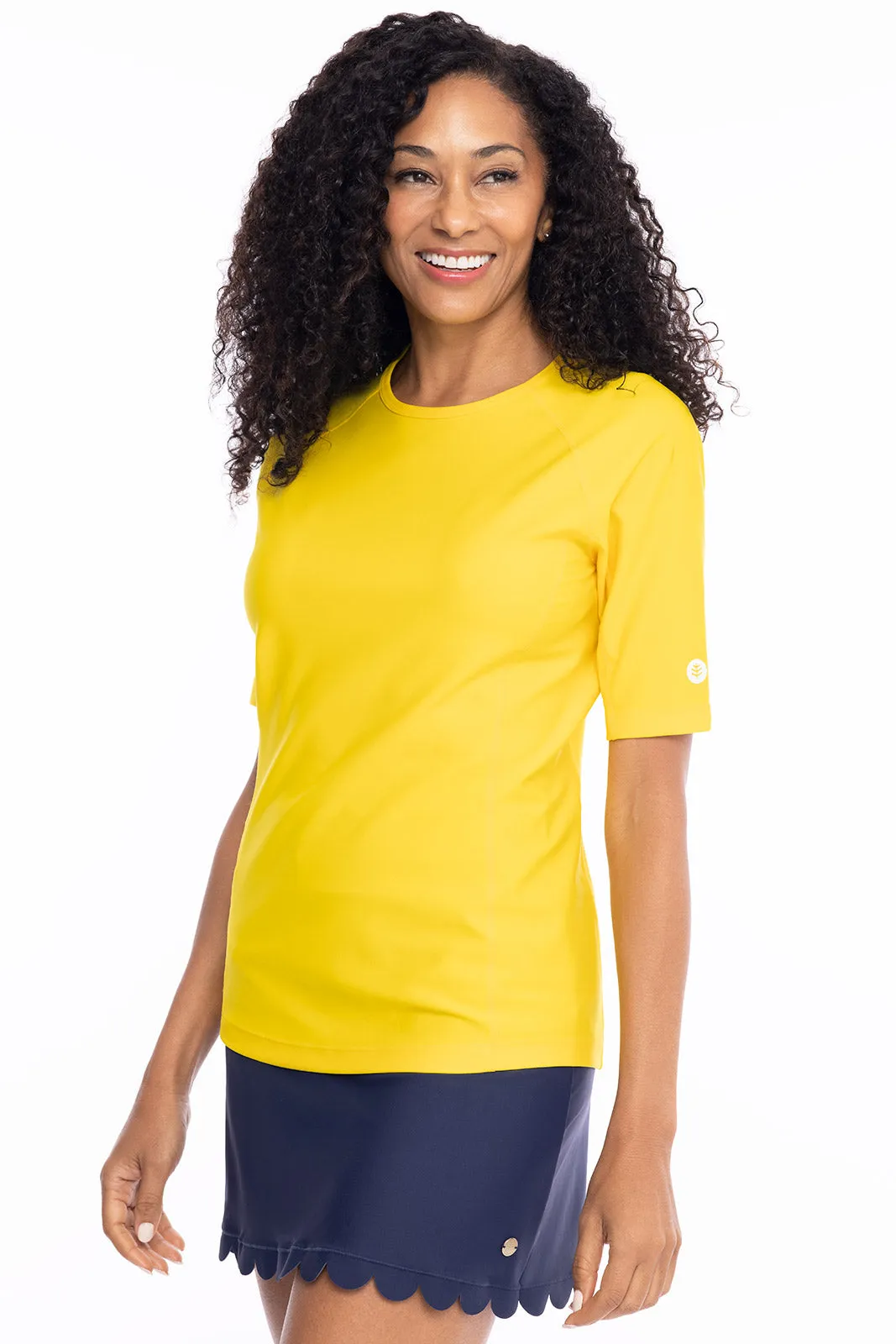 Women's Hightide Short Sleeve Swim Shirt | Bold Yellow