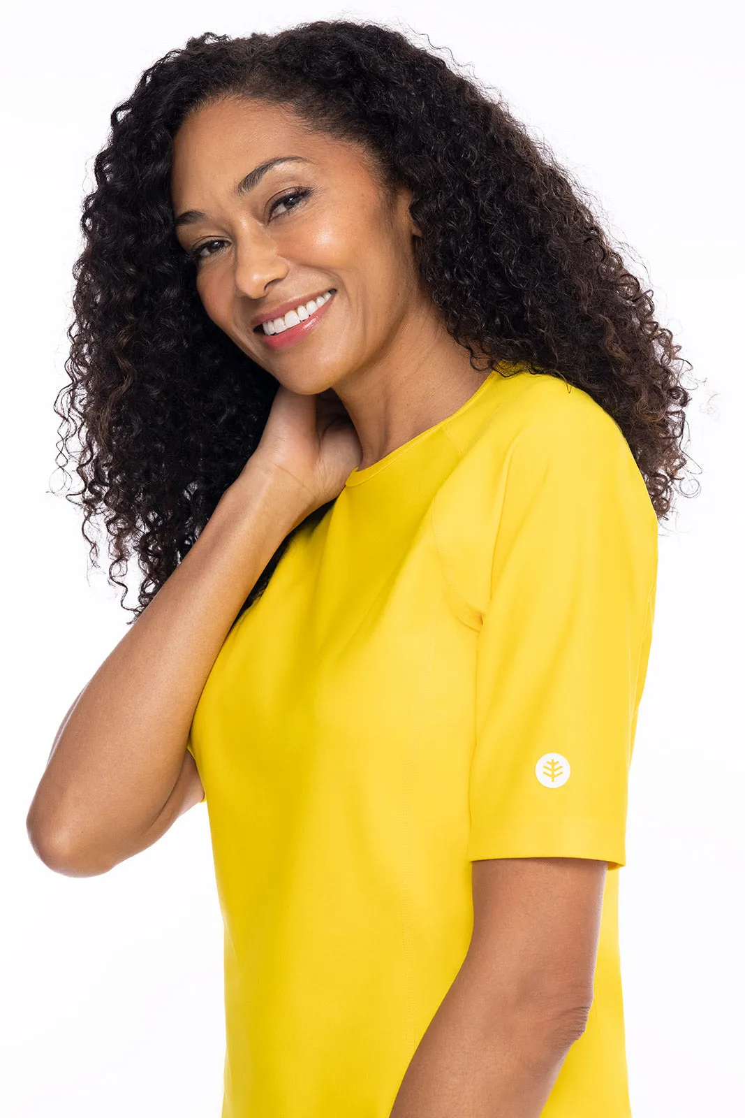 Women's Hightide Short Sleeve Swim Shirt | Bold Yellow