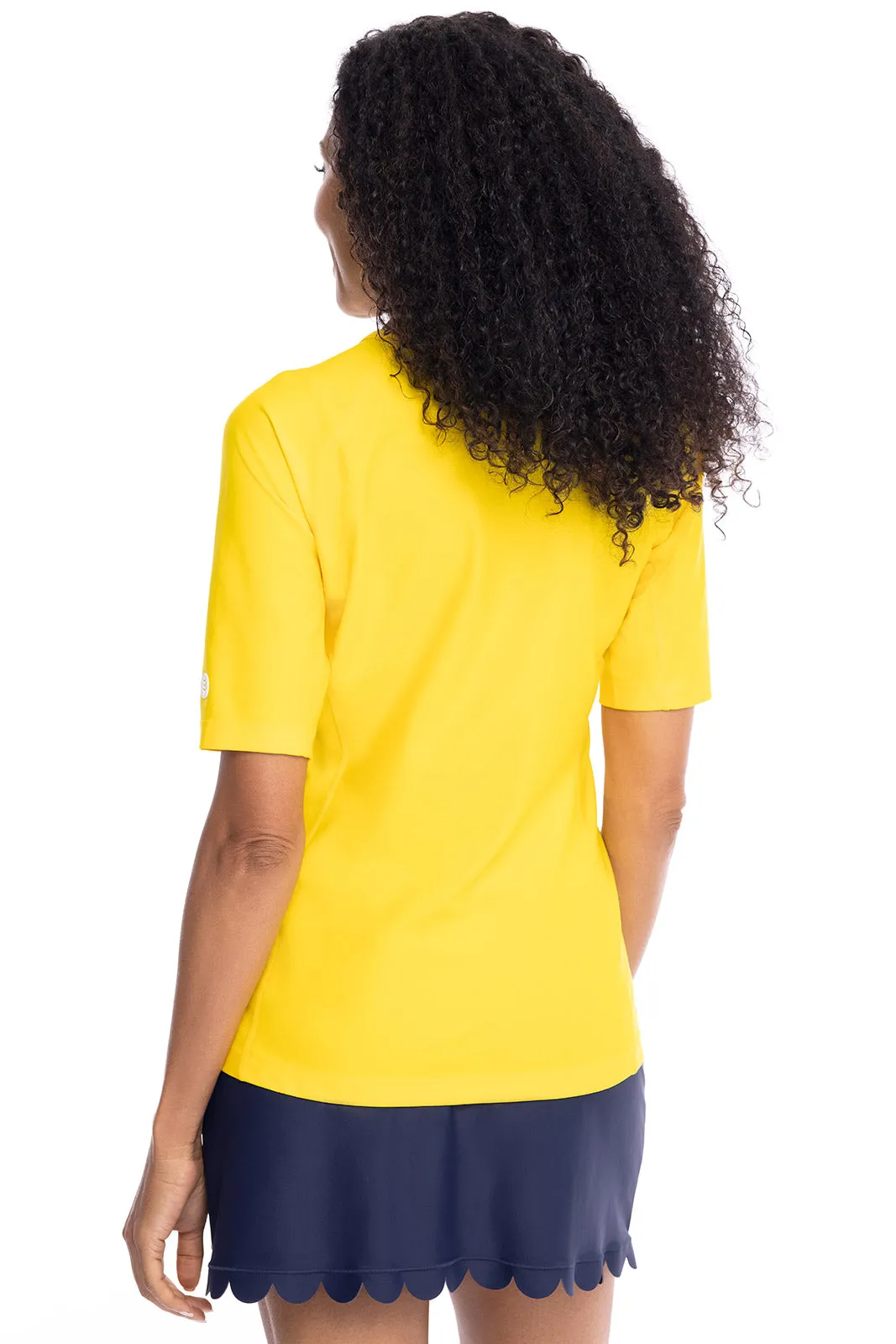 Women's Hightide Short Sleeve Swim Shirt | Bold Yellow