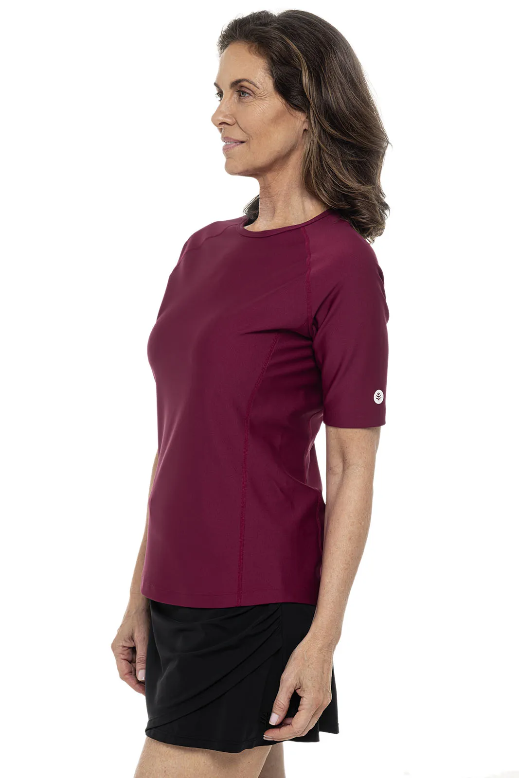 Women's Hightide Short Sleeve Swim Shirt | Red Crush