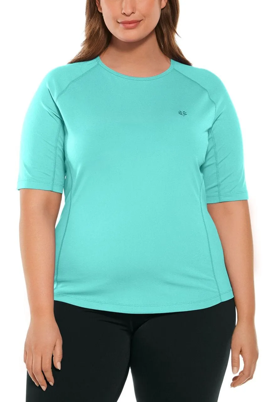 Women's Hightide Short Sleeve Swim Shirt  |  Tropical Mint